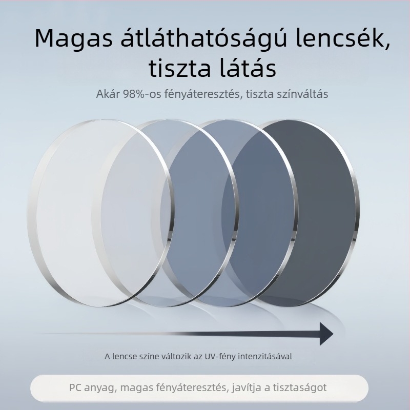 Kerékpáros szemüveg memória műanyag kerettel, cserélhető lencsék, sík tükrös lencsék