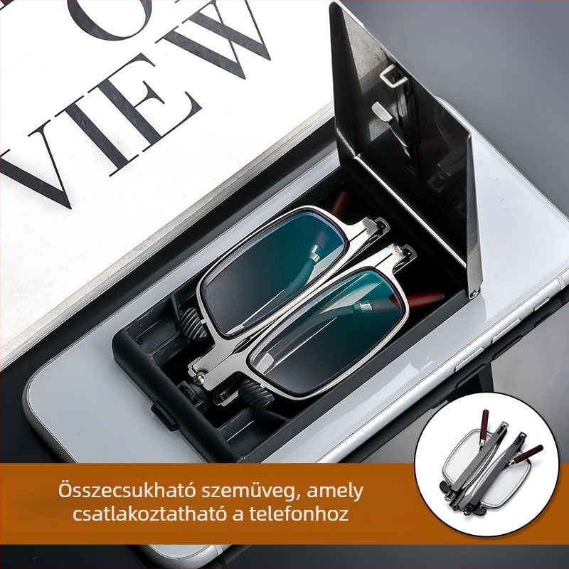Olvasó szemüveg resin lencsékkel, kékfény elleni védelem, tükröződésmentes, páramentes, teljes fém keret