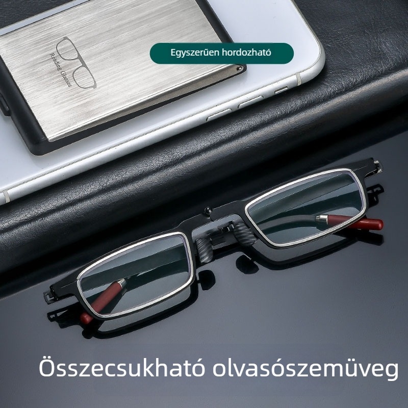 Olvasó szemüveg resin lencsékkel, kékfény elleni védelem, tükröződésmentes, páramentes, teljes fém keret