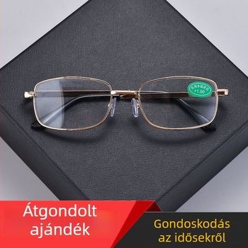 Olvasó szemüveg aszférikus lencsékkel, ovális fém keret, modell 8958