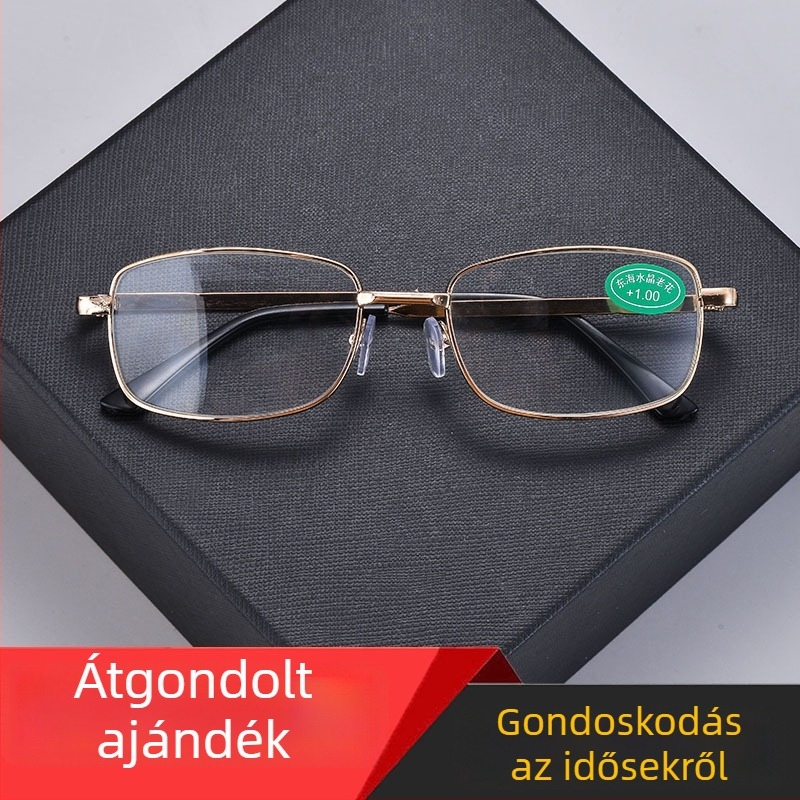 Olvasó szemüveg aszférikus lencsékkel, ovális fém keret, modell 8958