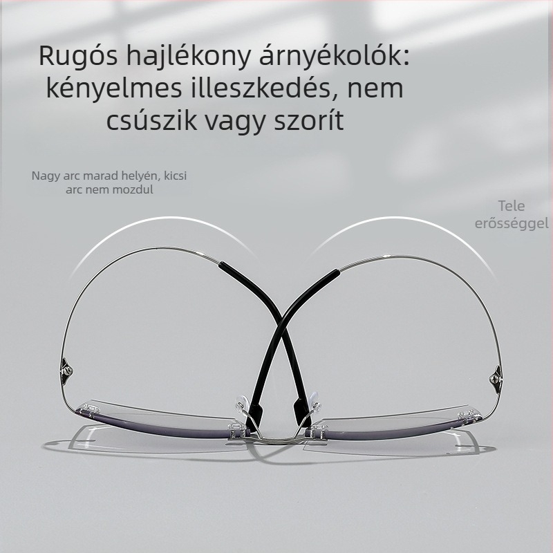 Keret nélküli olvasószemüveg, anti-kék fény, anti-radiáció és aszférikus lencsék