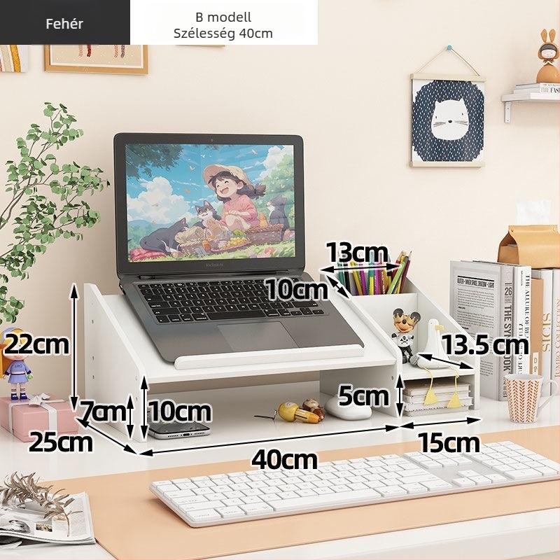 Laptop- és monitor-támasz, forgó asztali emelő, műanyag, Ding huixu