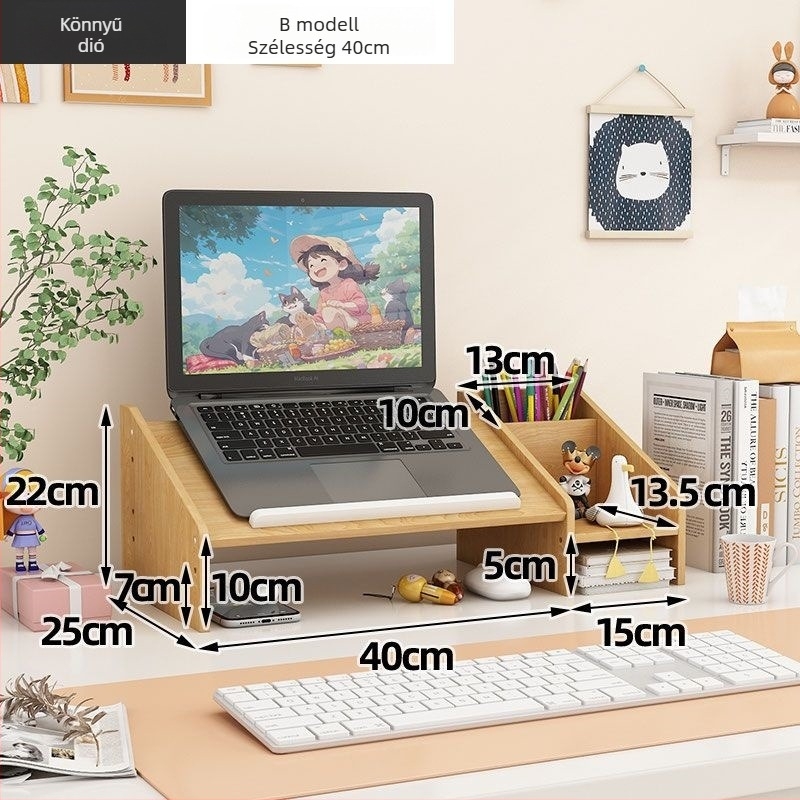 Laptop- és monitor-támasz, forgó asztali emelő, műanyag, Ding huixu