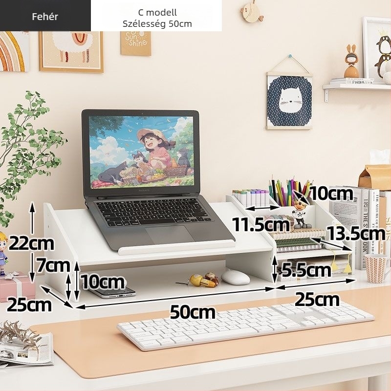 Laptop- és monitor-támasz, forgó asztali emelő, műanyag, Ding huixu