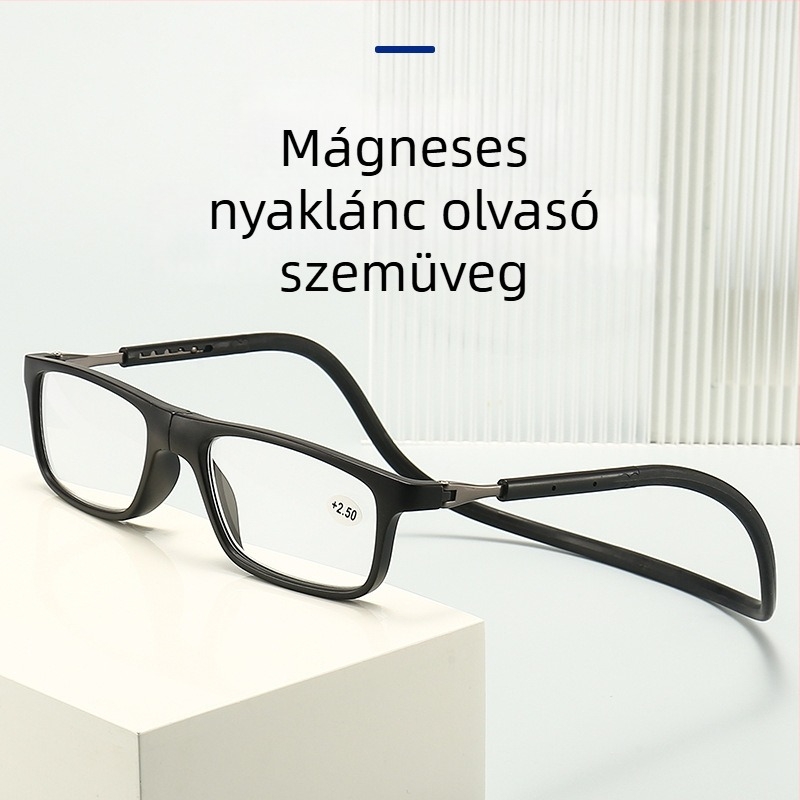 Olvasó szemüveg, többfókuszú lencsék, lencsék gyantából, TR90 keret, négyszögletes forma