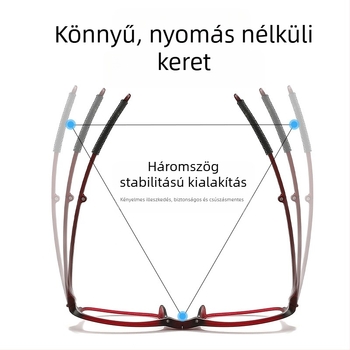 Összecsukható olvasószemüveg (PC lencsék; TR90 keret; anti-kék fény; UV védelem; anti-radiáció)