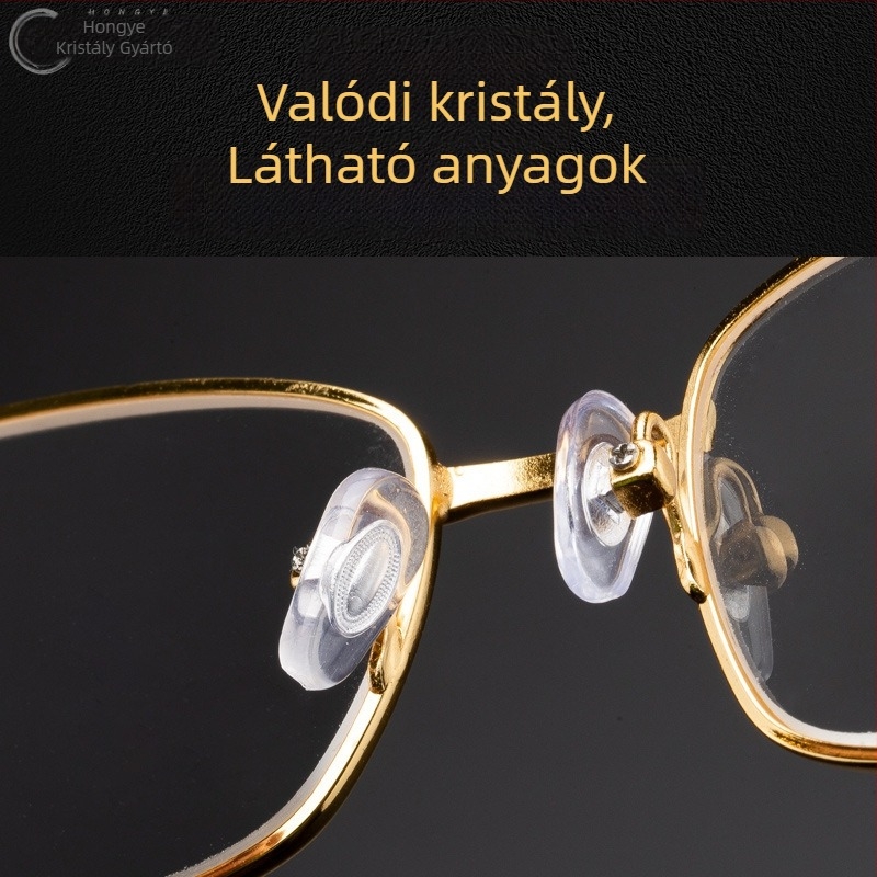 Olvasószemüveg LQ6052, teljes keret, titánötvözet keret, kristálylencsék, négyszögletes forma