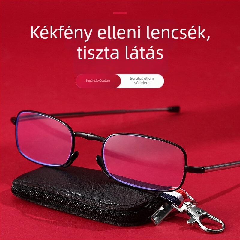 Olvasószemüveg fém teljes kerettel, polikarbonát lencsékkel, anti-radiációs védelem, UV védelem és kékfény elleni védelem