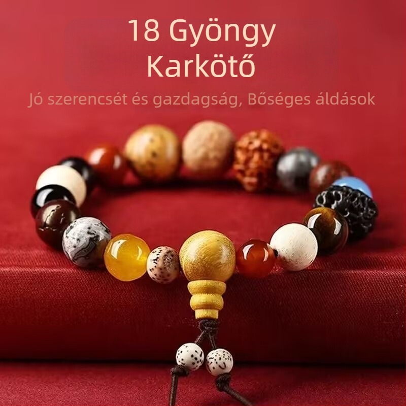 Bodhi gyöngy karkötő, vintage stílus, uniszex, kézzel készített