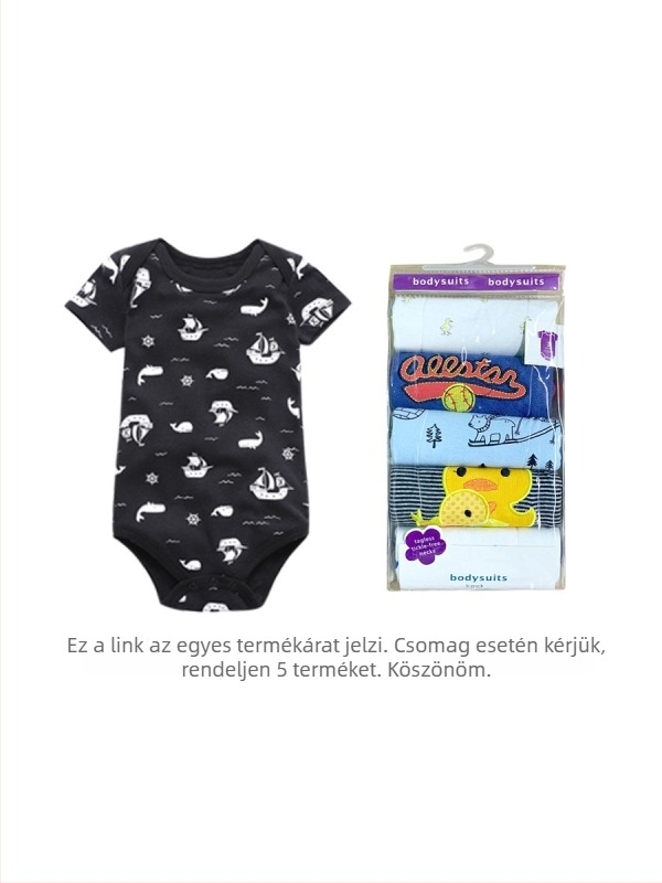 Baba Triangle Climb romper, rövid ujjú, pulóver, 90% pamut