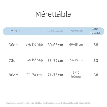 Újszülött pamut tömött overál, hosszú ujjú, kapucni nélküli, 100% pamut külső, belső töltet 30% pamut/70% poliészter, téli
