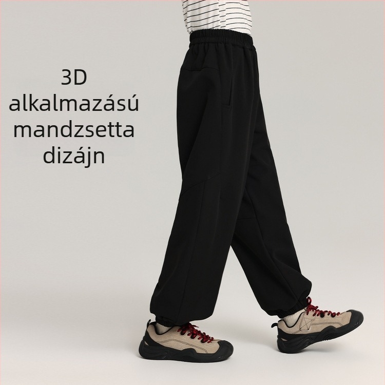 Pudding Haru gyerek nadrágok — egyszerű stílus, fleece bélés, poliészter anyag, 100% poliészter, középmagas derék, 3–8 éves lányoknak, tavasz–ősz, 2025 ősz