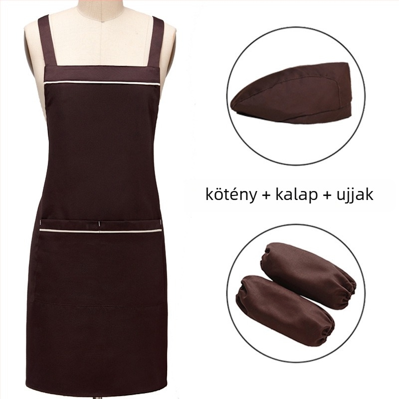 Kötény készlet kalappal, ujak nélkül, szennyeződés elleni védelem, anyag: Más