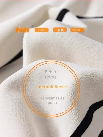 Lányoknak szóló harang alakú nadrág velúr béléssel, polar fleece anyagból, 84% nylon, magas derék elasztikus derekával, téli nadrág