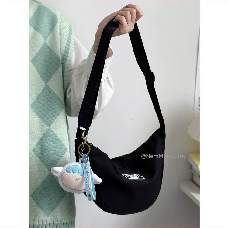 Dumpling crossbody táska, uniszex stílus, poliészter anyag, nylon bélés, mindennapi használatra