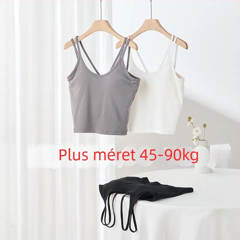 Kamisol duplapatoros vállakkal, koreai stílus, körkörös nyak, beépített melltámasz és légpárna, Lyocell anyag 30–50%