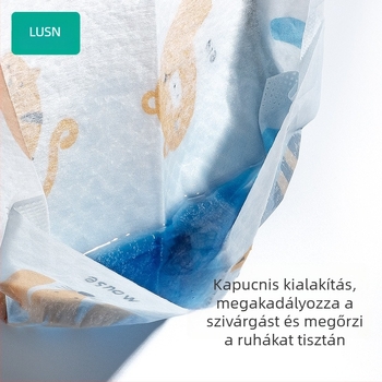Egyszer használatos gyerek etető kötény, vízálló, rajzolt mintával, 1–3 éveseknek, nem szövött anyagból PE membránnal