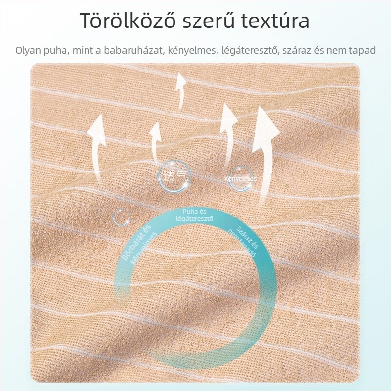 Yilunte felnőtt etetőbib, vízálló és piszokálló, törölköző anyagú, poliészter rost, csíkos mintázat