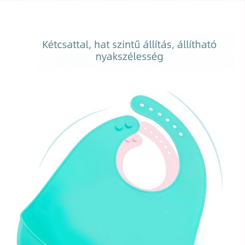 Szilikon etetőkötények gyerekeknek – vízálló, ultranagy, élelmiszer-minőségű; rajzfilm mintával; 1–3 év
