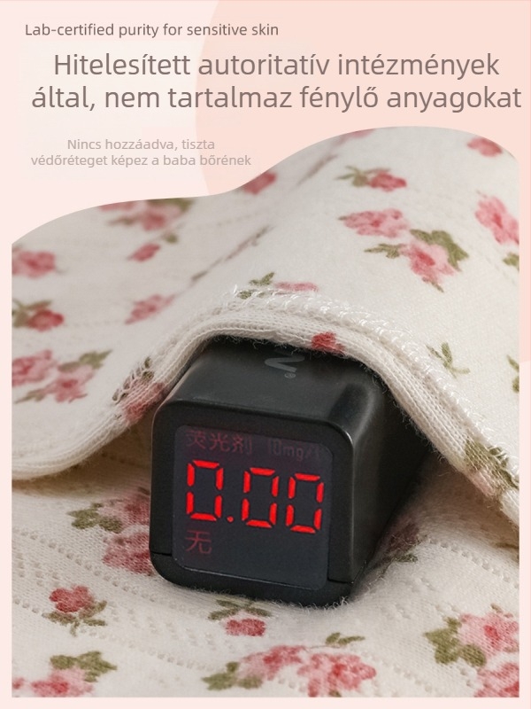 Kétoldalas, vízálló nyálkendő baba (>95% pamut), mesefigurás mintával, 0–1 éveseknek, megnövelt méret