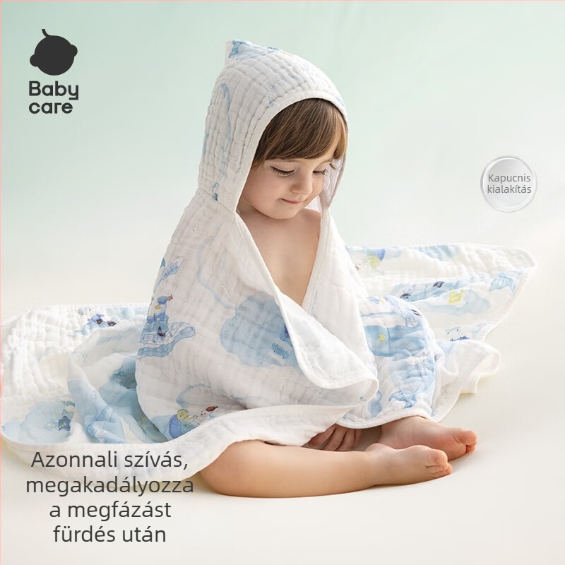 Bc Babycare bambuszrostból készült babafürdető törölköző