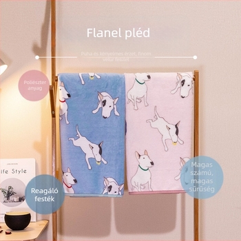 Rajzfilmszerű gyerek flanel takaró, négy évszakos használatra, testreszabható, újszülöttől 6 éves korig