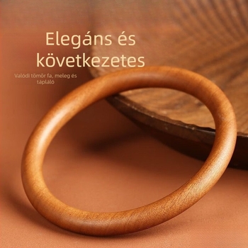 Őszibarackfa karkötő, monolitikus, egy darabból készült, faragott mintával, Új kínai stílus, kód TMbdbC8h, születésnapi ajándék