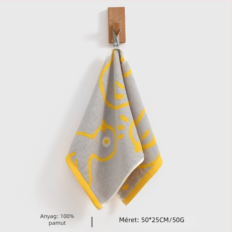 100% pamut arc- és fürdő törölköző gyerekeknek — puha, nedvszívó, bőrbarát, súly 50–80 g, 21s fonal, Plain weave, W3612