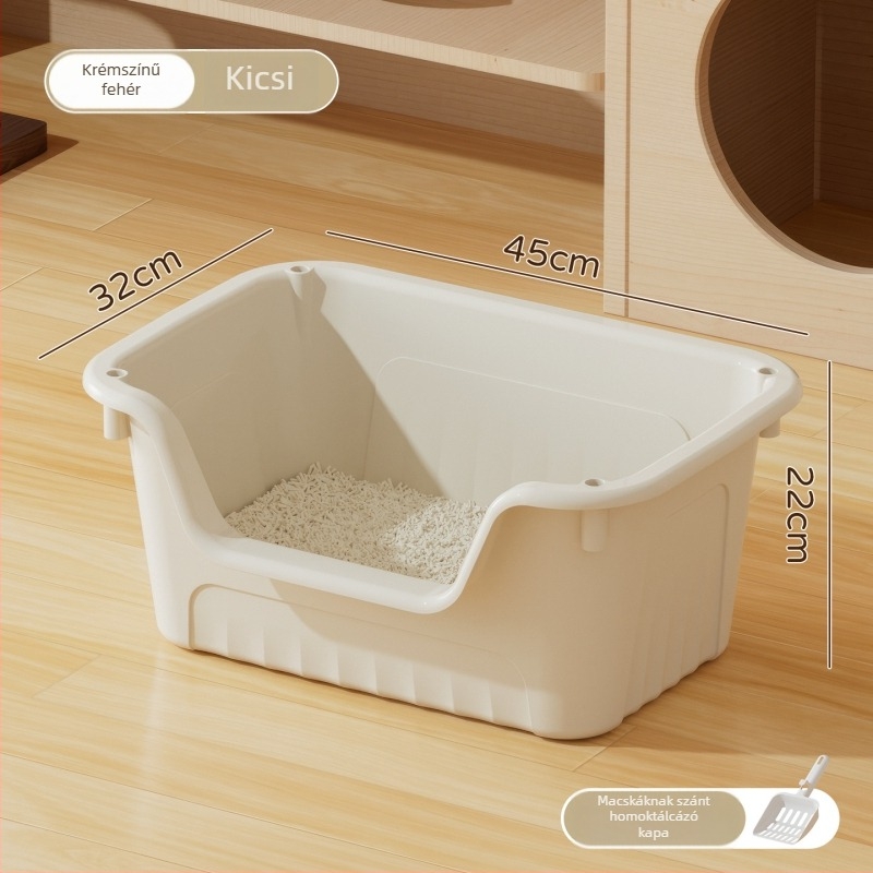 Macskaalomtálca, PP anyag, négyzetes forma, nyitott típus, macskáknak, Márka Good Home