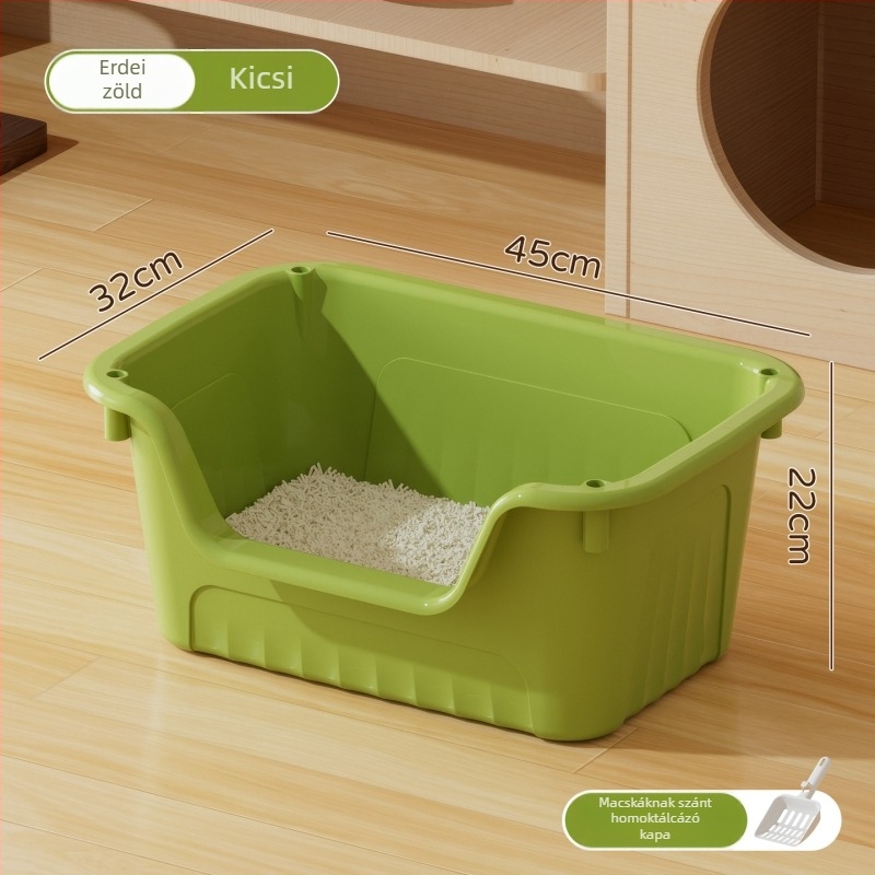 Macskaalomtálca, PP anyag, négyzetes forma, nyitott típus, macskáknak, Márka Good Home