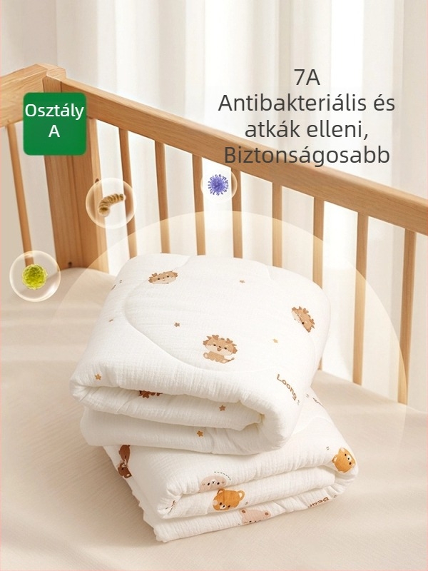 Újszülött swaddle takaró, vastag őszi-téli, állatmintás, anyag: fonal, biztonsági szint: A