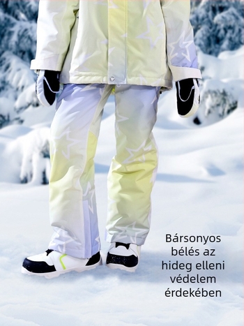 oddivski 2024 Uniszex gyerek sínadrág, 3L vízálló, szélálló, nejlon külső, selyem-pamut szigetelés