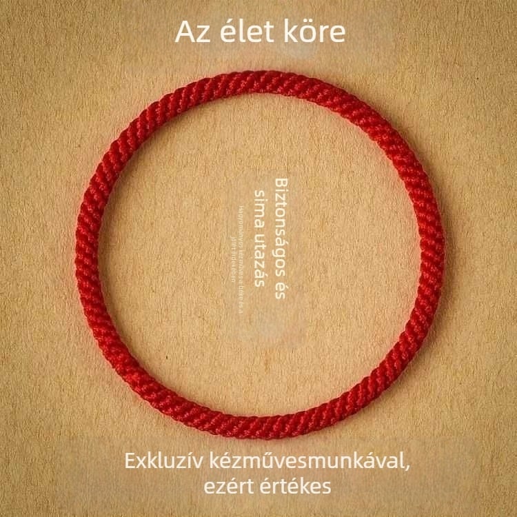 Kézzel kötött etno-stílusú unisex kötél karkötő kapocs nélküli, Sárkány évére, páros karkötő