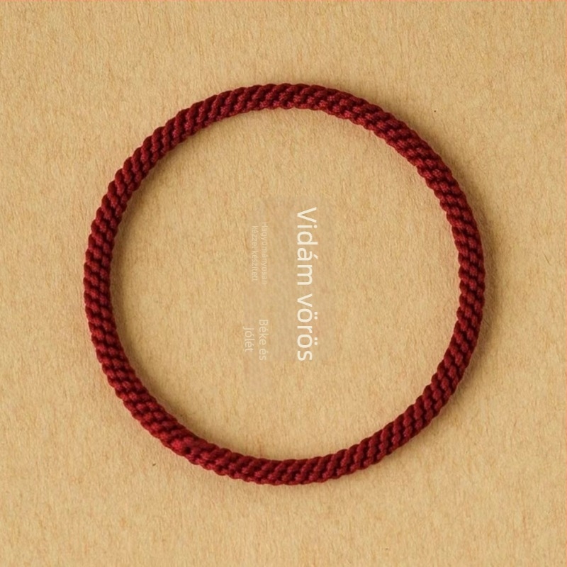 Kézzel kötött etno-stílusú unisex kötél karkötő kapocs nélküli, Sárkány évére, páros karkötő