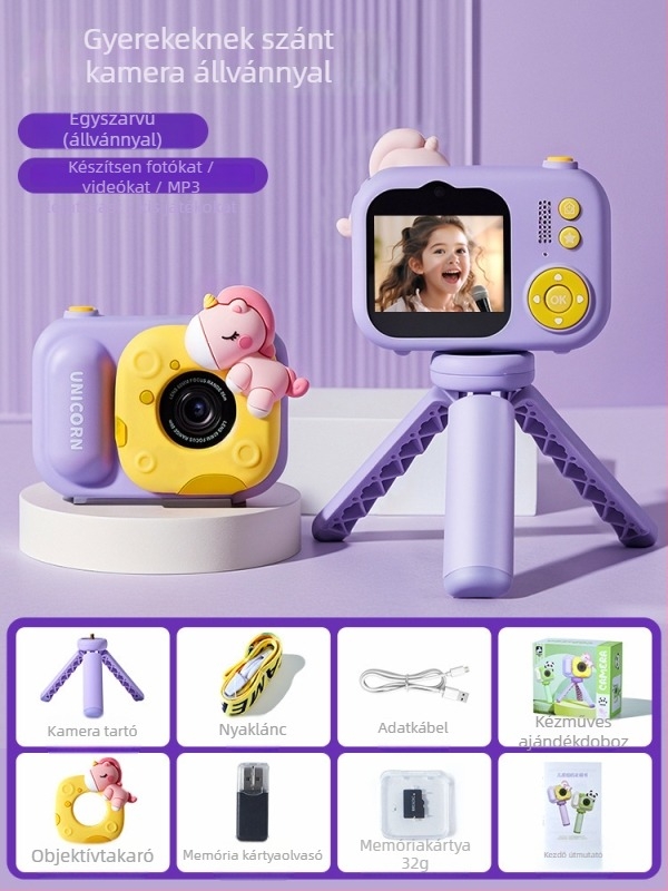 Lelefish Gyerekeknek szóló digitális kamera — fénykép és videó készítés, 4–6 éveseknek, fejleszti a látást, kognitív fejlődést és kéz-szem koordinációt