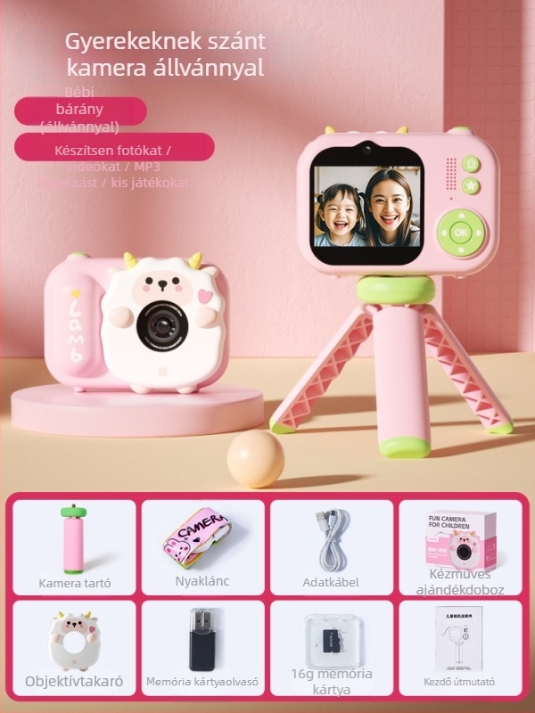 Lelefish Gyerekeknek szóló digitális kamera — fénykép és videó készítés, 4–6 éveseknek, fejleszti a látást, kognitív fejlődést és kéz-szem koordinációt