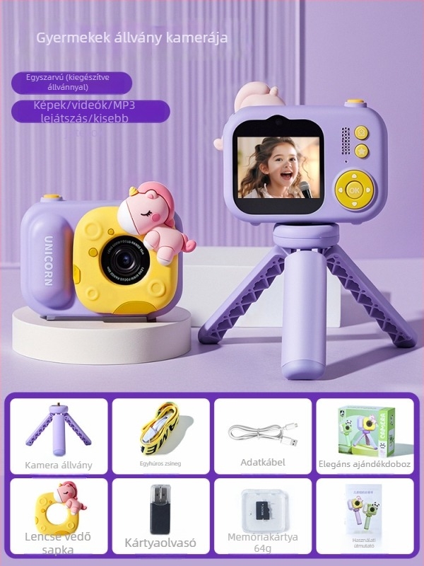 Gyerek kamera – Lelefish, játékház és fényképezés, 4–6 éveseknek, műanyag