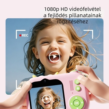 Lelefish Gyermek Kamera – 4–6 éveseknek, játék ház és fényképezés funkcióval, műanyag kivitel