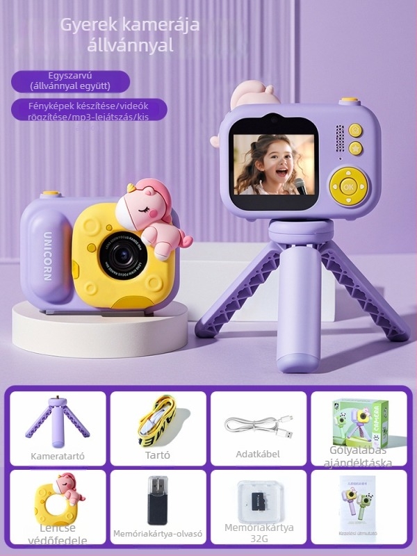 Lelefish Gyermek Kamera – 4–6 éveseknek, játék ház és fényképezés funkcióval, műanyag kivitel
