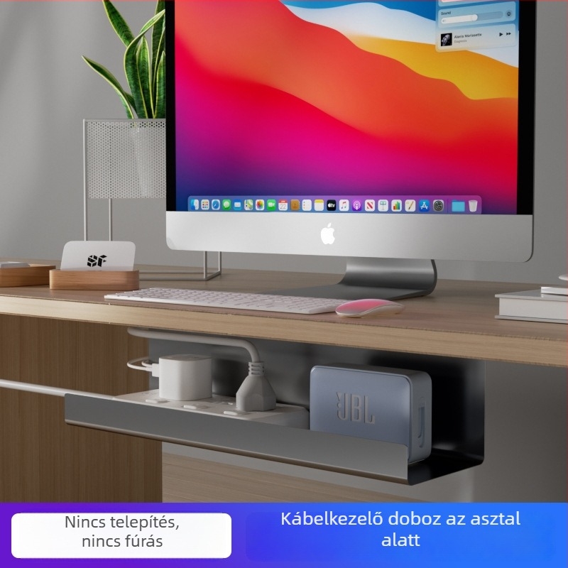 Az íróasztal alatti kábelkezelő állvány - Vas, Virágtartó állvány tárolás, Porálló szervező
