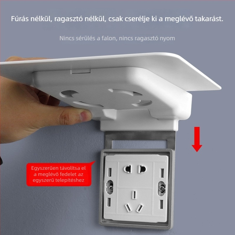 Lyukasztás nélküli router tartó, fali polc műanyagból, minimalist kínai stílusú