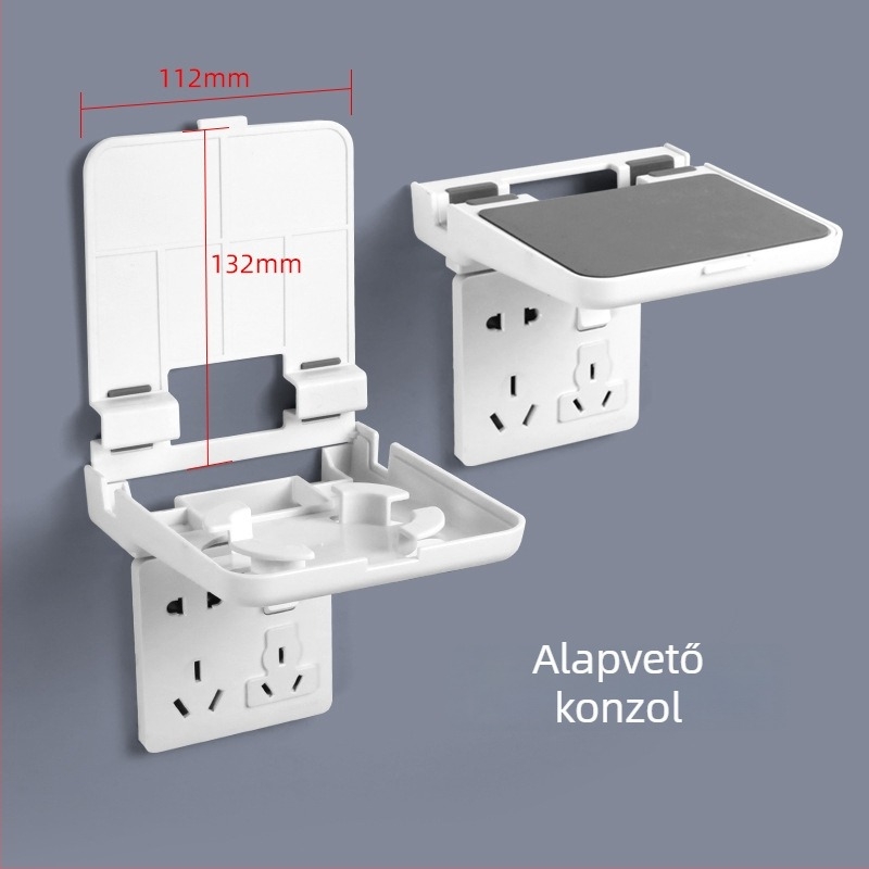 Lyukasztás nélküli router tartó, fali polc műanyagból, minimalist kínai stílusú