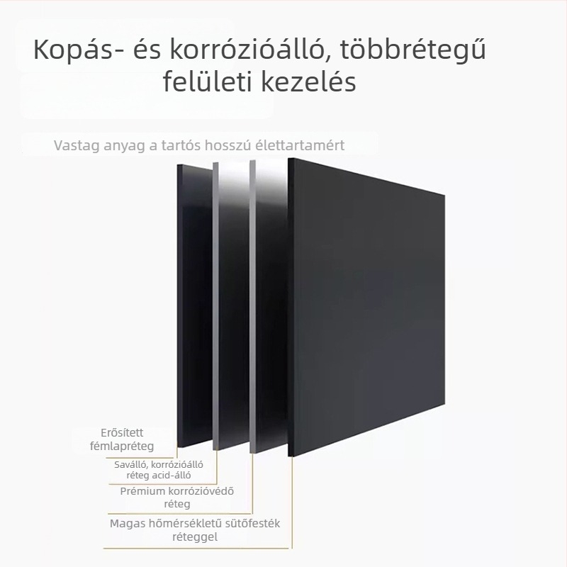 Asztali kábelkezelő – teleszkópos kivitel, fúrás nélkül, szénacél szerkezet, 30 darabos készlet, 1 rétegű tároló