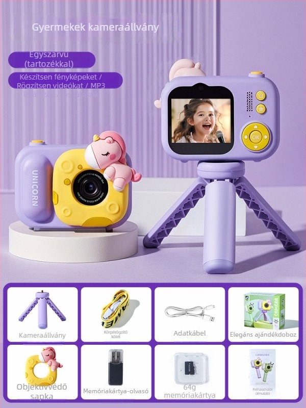 Lelefish gyerek kamera – ház-játék és fényképezés funkciókkal – műanyag test, 4–6 éveseknek