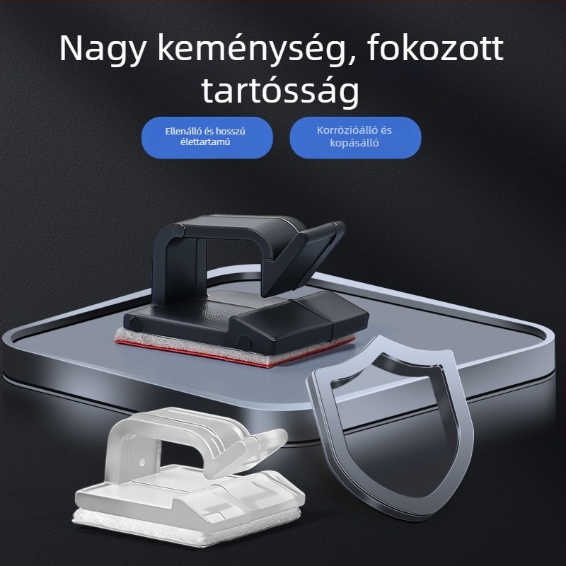 Átlátszó kábelkezelő klipek ragasztó alapú rögzítéssel, hálózati kábelekhez, vállalati LAN-hoz