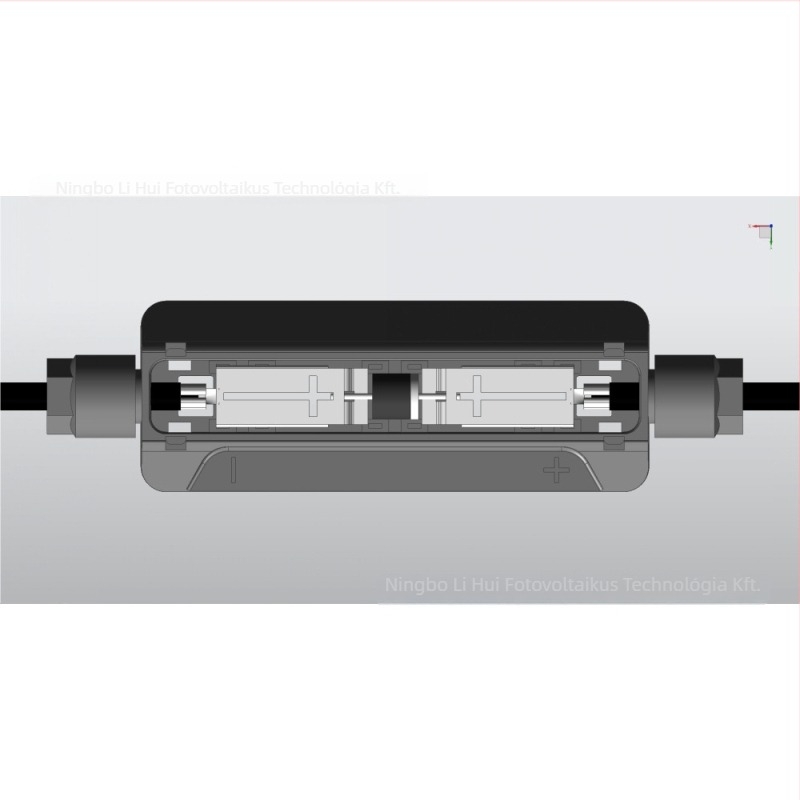 Sáv alakú, nagyáramú vízálló fotovoltaikus csatlakozó doboz tömítőgyűrűvel, könnyű kültéri használatra