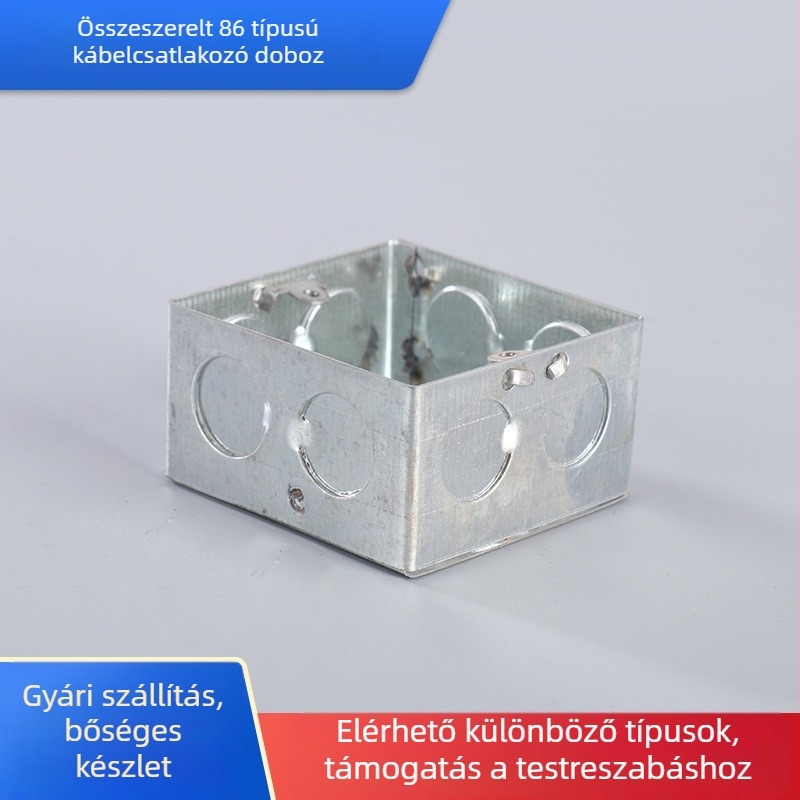 Hegesztett fém elosztó doboz, 86-es típusú, H40/H50, rejtett/beépített telepítéshez