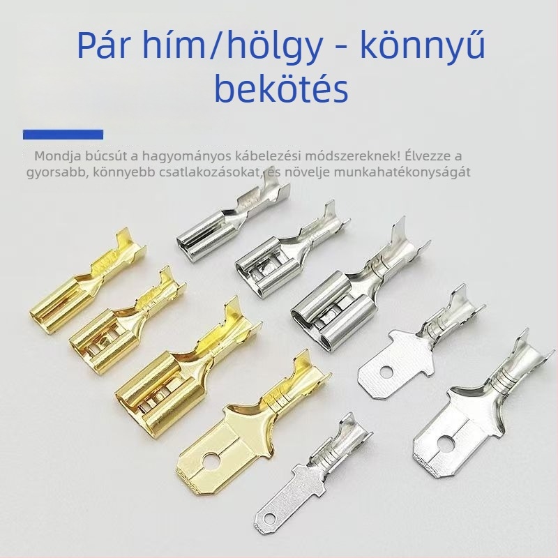Réz terminál blokk, dugós csatlakozás, egyenes kialakítás, modell: hideg préselésű terminál