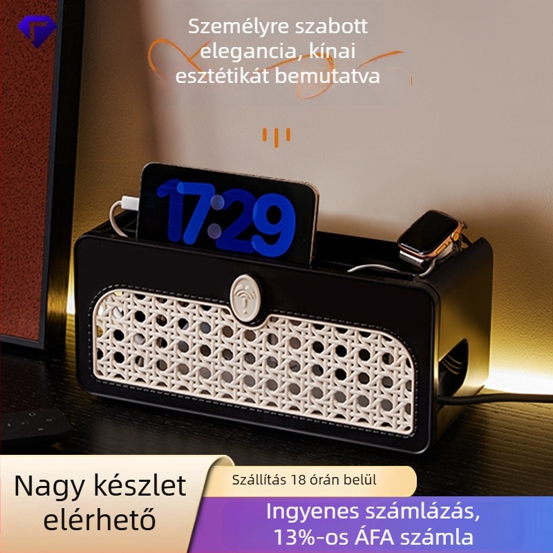 Asztali kábelrendező doboz, ABS műanyag, modell 1017, 1 db, fejhallgató- és egyéb kábelek rendezésére